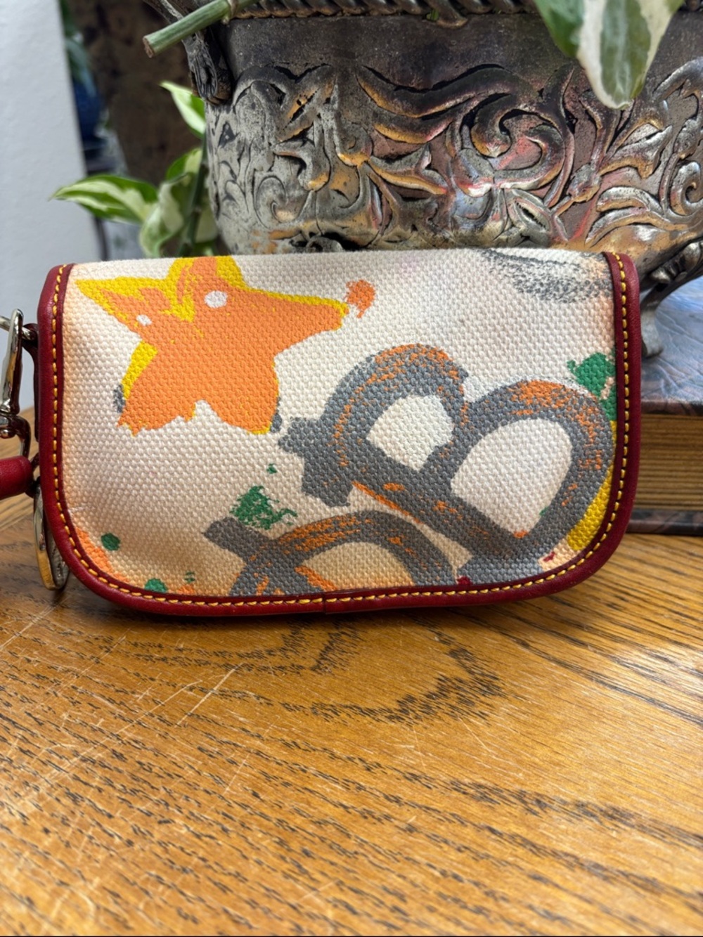 Dooney and Bourke splatter paint wristlet - Picture 3 of 8